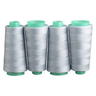 Birch Polyester Overlocking Thread 4 Pack Light Grey 2000 m