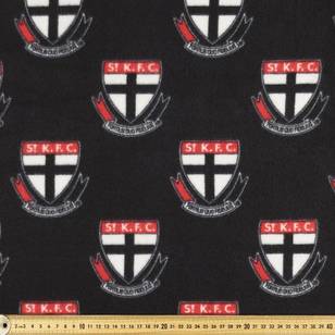 AFL St Kilda Saints Logo Fleece Black, White & Red 148 cm