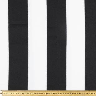 Stripe Fleece Collingwood  Black & White 148 cm