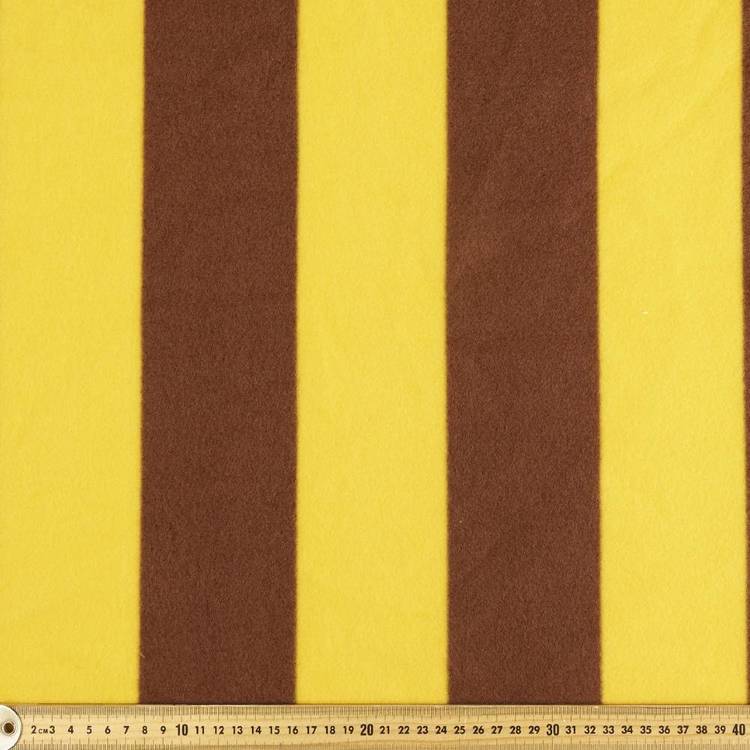 Stripe Fleece Hawthorn Brown & Yellow 148 cm