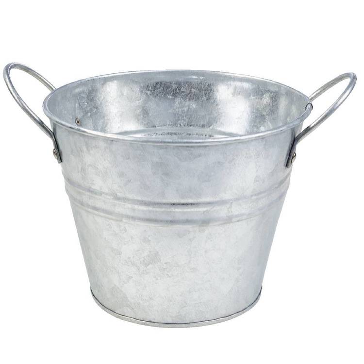 Francheville Round Galvanized Bucket Silver 12.5 cm