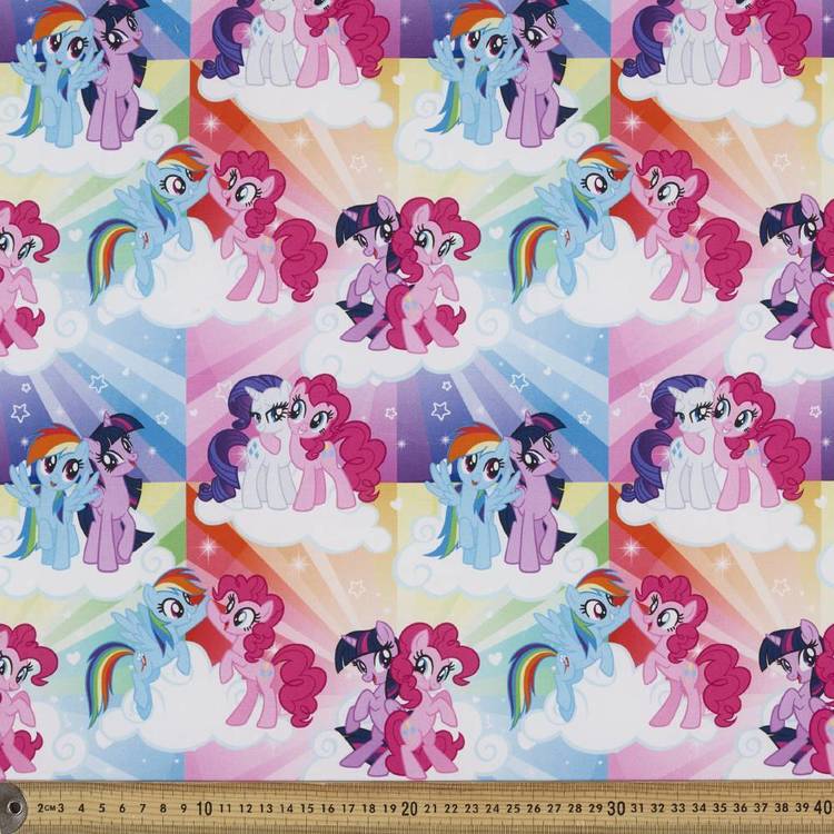 My Little Pony Poplin Fabric Multicoloured 112 cm