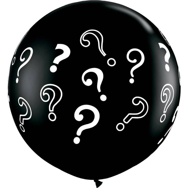 Qualatex Question Marks Round Balloon
