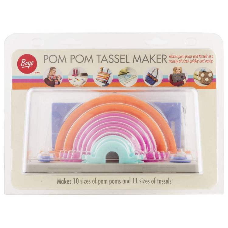 Tassel Makers Plastic Pink Pom Pom and Tassel Rolling Maker DIY