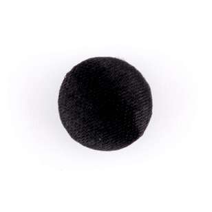 Hemline Plain Fabric Covered Button Black 10 mm