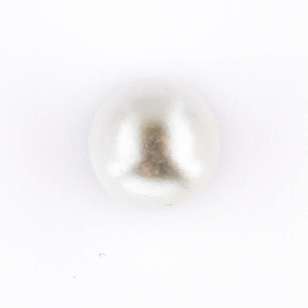 Hemline Basic Pearl Dome Button White