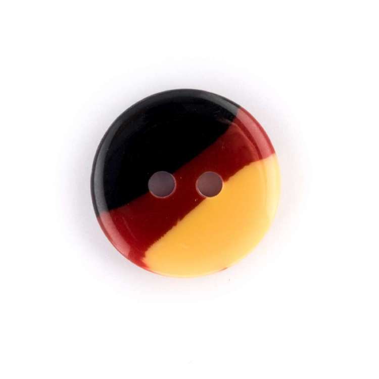 Hemline Red and Yellow Novelty Button Red & Yellow