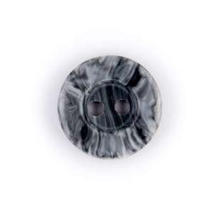 Hemline 2-Hole Suit Fashion Button Black