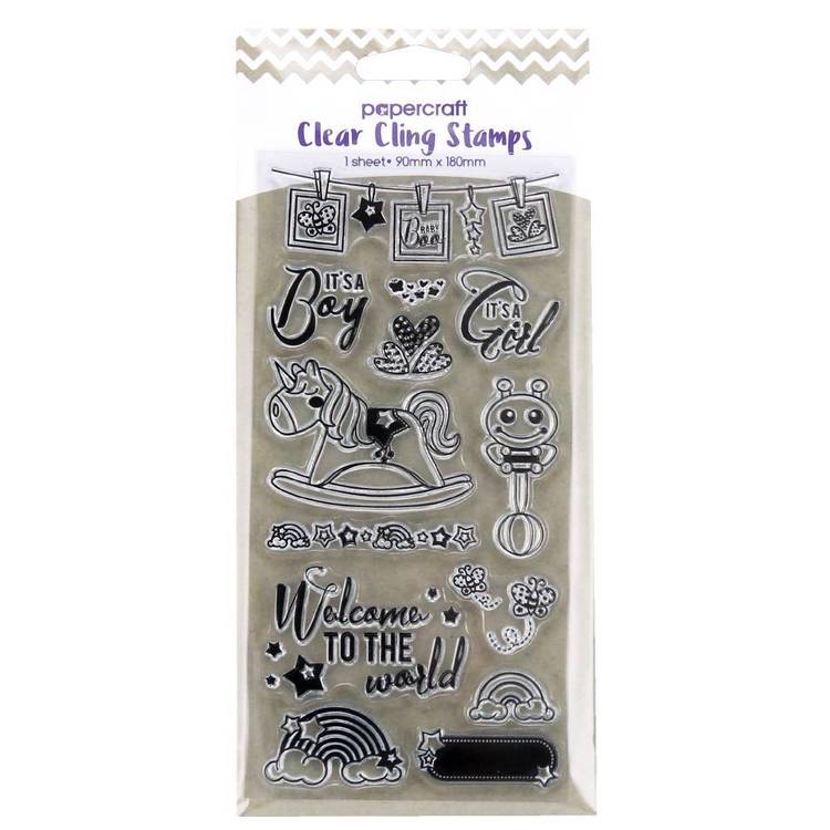 Papercraft Clear Cling Baby Stamps