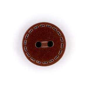 Hemline Fashion Stitch Edge Button Copper
