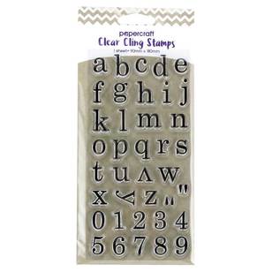 Papercraft Clear Cling Lowercase ABC Stamps Clear