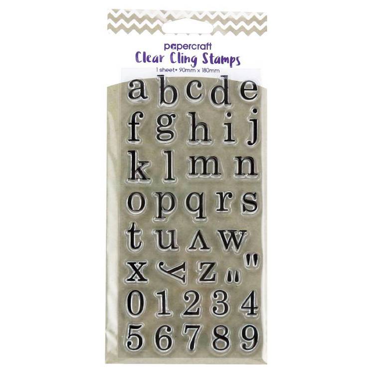 Papercraft Clear Cling Lowercase ABC Stamps