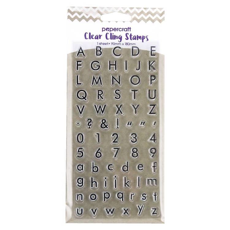Papercraft Clear Cling Modern Alphabet Stamps