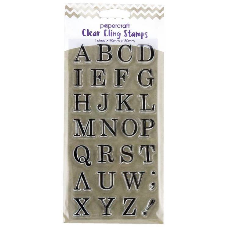 Papercraft Clear Cling Uppercase ABC Stamps
