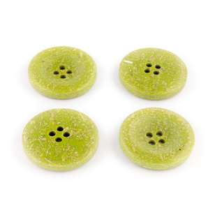 Hemline Fleck Fashion Button Lime