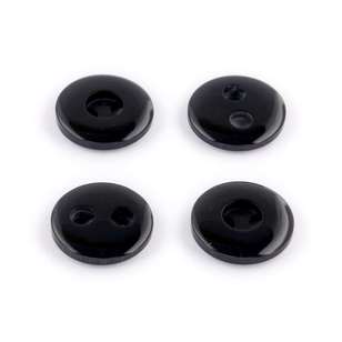 Hemline Faux Pearl Fashion Button Black 18 mm