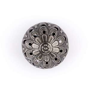 Hemline Metal Cone Button Antique Silver 20 mm