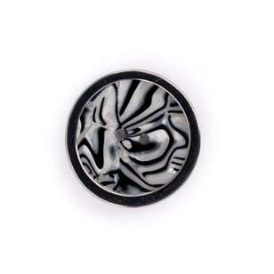 Hemline Paua Shell Button Black 25 mm
