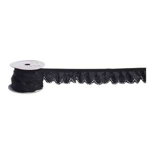 Birch BTS Cambric Frill Lace # 3 Black 36 mm x 2.56 m