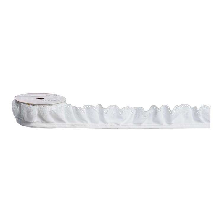Birch BTS Cambric Frill Lace # 3 White 36 mm x 2.56 m
