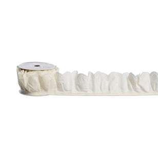 Birch BTS Cambric Frill Lace # 5 Cream 55 mm x 2.56 m