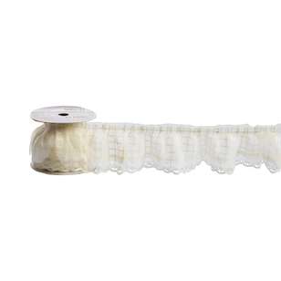 Birch BTS Frill Nylon Lace # 7 Cream 60 mm x 3 m