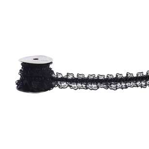 Birch BTS Frill Nylon Lace # 2 Black 40 mm x 3 m