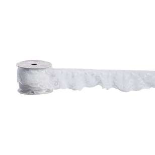 Birch BTS Frill Nylon Lace # 8 White 50 mm x 3 m
