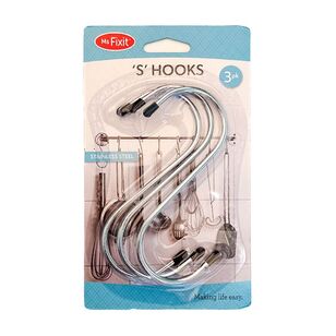 Ms Fix-It S Hook 3 Pack Assorted
