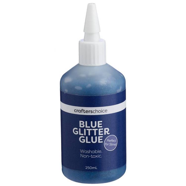 Crafters Choice 250 ml Metallic Glitter Glue Blue 250 mL