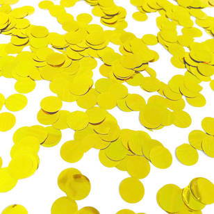 Five Star Foil Confetti Circles Gold