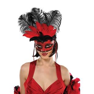 Amscan Mask Temptation  Red & Black
