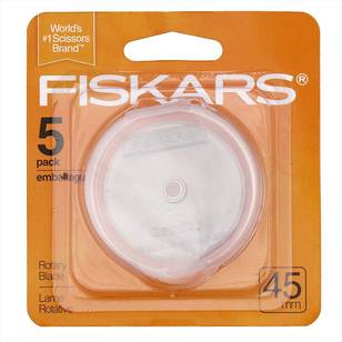 Fiskars Rotary A pack of 5 45 mm Blades Orange 45 mm