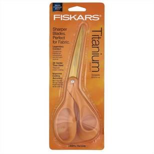 Fiskars Titanium Scissors Offset Orange 8 in