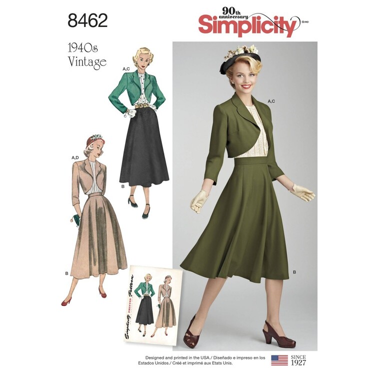 Simplicity Pattern 8462 Misses' Vintage Blouse