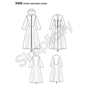 Simplicity Pattern 8482 Misses' Costume Coats