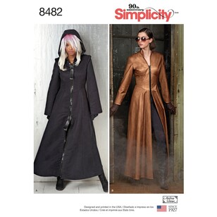 Simplicity Pattern 8482 Misses' Costume Coats