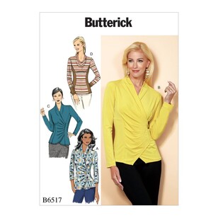 Butterick Pattern B6517 Misses' Top with Pleat and Options