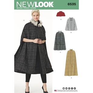 New Look Pattern 6535 Misses' Capes in Four Lengths