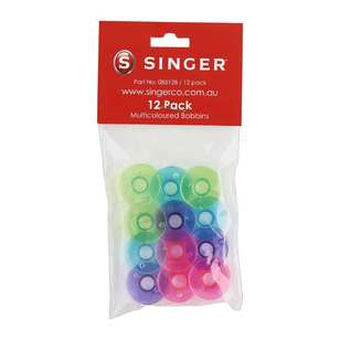 Singer Pack of 12 Bobbin Multicoloured