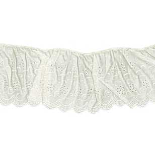 Birch Frilled Cambric Lace # 6 Cream 13.2 cm