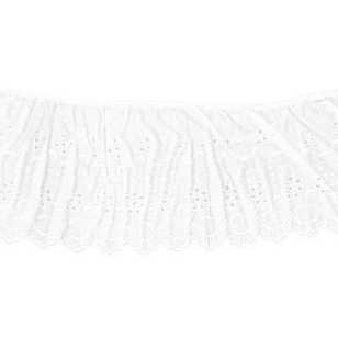 Birch Frilled Cambric Lace # 6 White 13.2 cm