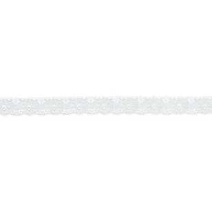 Birch Elastic Nylon Lace # 1 White 25 mm