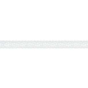 Birch Elastic Nylon Lace # 2 White 34 mm
