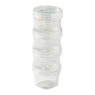 Crafters Choice 4 Pack Clear Small Connector Storage Jars  Clear Small