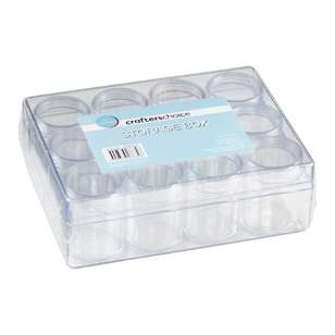 Crafters Choice Storage Box 12 Containers Clear