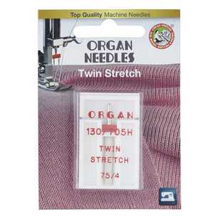 Organ Twin Stretch Needle Silver 75 / 11 4 mm