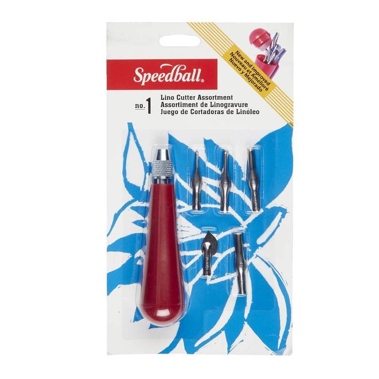 Speedball #1 Lino Set Brown