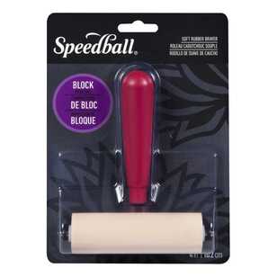 Speedball 4'' Soft Rubber Brayer / Plastic Brown