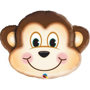 Qualatex Mischievous Monkey Foil Balloon Brown